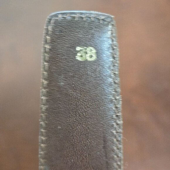 Vintage Louis International Made In Italy Equestrian Brown Leather Belt Size 38 - Picture 5 of 5